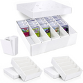 XRACV 5 Row TCG Bulk Card Storage Box, Laminated Cardboard Storage Box, Holds 4500+ Standard Cards, MTG Card Storage with Dividers for Sports Cards and Trading Cards, 3 Pack