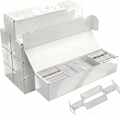 Upgraded Card Storage Box with Removable 5-Compartment,8-Pack Laminated Trading Card Storage Box, Organization Storage for Trading Cards Prevents Leaning,Bulk Card Box for TCG/Mtg/Sports Cards Storage