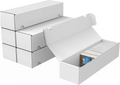 Trading Card Storage Box, 6-Pack 1100 Count White Corrugated Cardboard Bulk Sports Storage Box for TCG/Magic/Mtg Basketball Cards, Collectible Trading Cards
