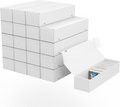 Trading Card Storage Box, 20-Pack 1100 Count White Corrugated Cardboard Bulk Sports Storage Box for TCG/Magic/Mtg Basketball Cards, Collectible Trading Cards
