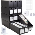 Trading Card Storage Box, 12 Drawer Standard Storage Box with 50 Card Dividers, Cardboard Trading Card Organizer for Collectible Cards Games,Card Box Fits For TCG,MTG,TCG(Black)