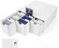 Trading Card Storage Box, Top Loaders Storage Box with 20 Card Dividers, Cardboard Trading Card Organizer for Collectible Cards Games,Card Box Fits For TCG,MTG,TCG and Basktaball Cards, 3 Drawer