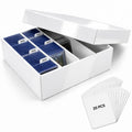 XRACV 4 Row Trading Card Storage Box with Dividers, Fits 700+ Toploaders or 3800+ TCG Cards, Heavy Duty Double Wall Cardboard Card Storage Box for Bulk Card Storage,Sports,MTG&PKM Card Storage